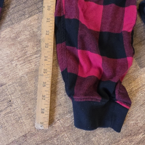 Hollister Sleep Pajama Set XL Men’s Buffalo Plaid Red Black Flannel Cabincore - Picture 6 of 8